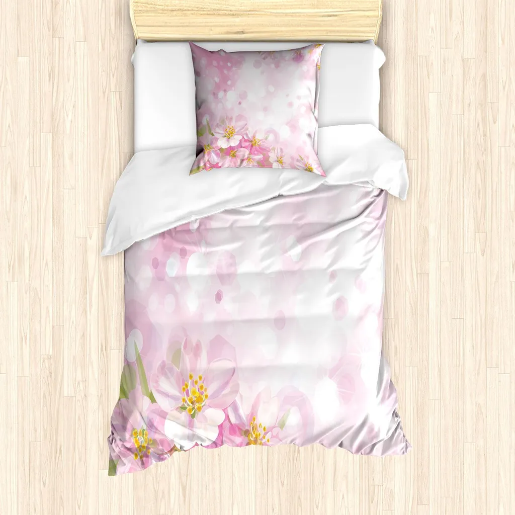 Linge de lit 135x200 cm pour chambre d'enfant ou d'adulte décor Sakura