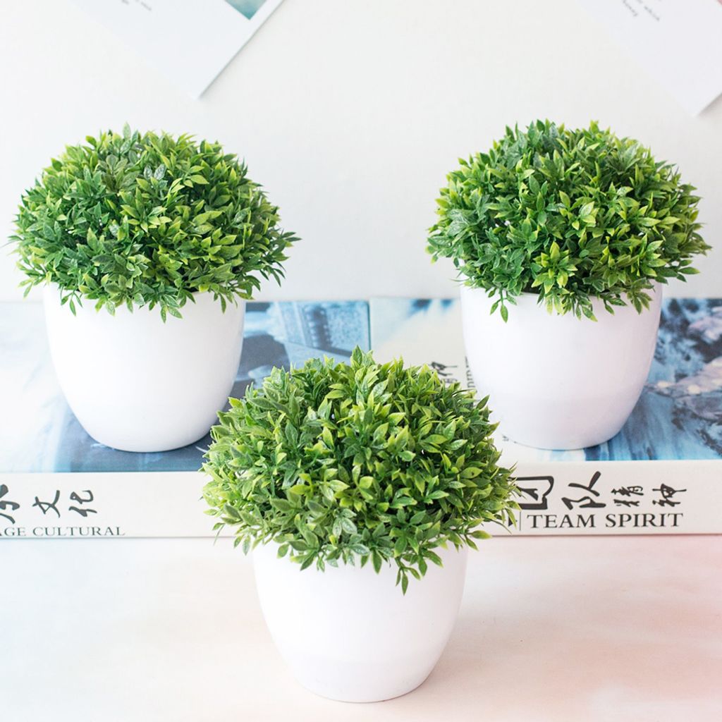 1Pc künstliche Pflanze Grass Ball Miniascape Bonsai Dekor