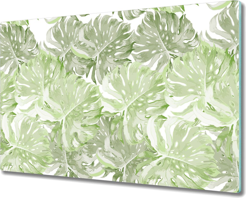 Herd-Abdeckplatte Glas Schneidebrett Ceranfeld-Abdeckung - 80x52 cm - Fischgrätenmuster