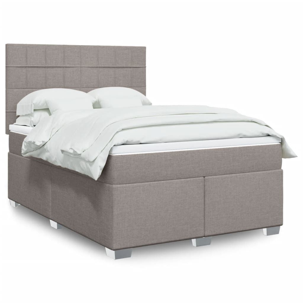 Maison Exclusive - Boxspringbett mit Matratze Taupe 160x200 cm Stoff