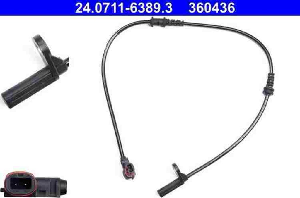 ATE ABS Sensor Raddrehzahl Vorne passend für MERCEDES-BENZ SLK (R172) 24.0711-6389.3