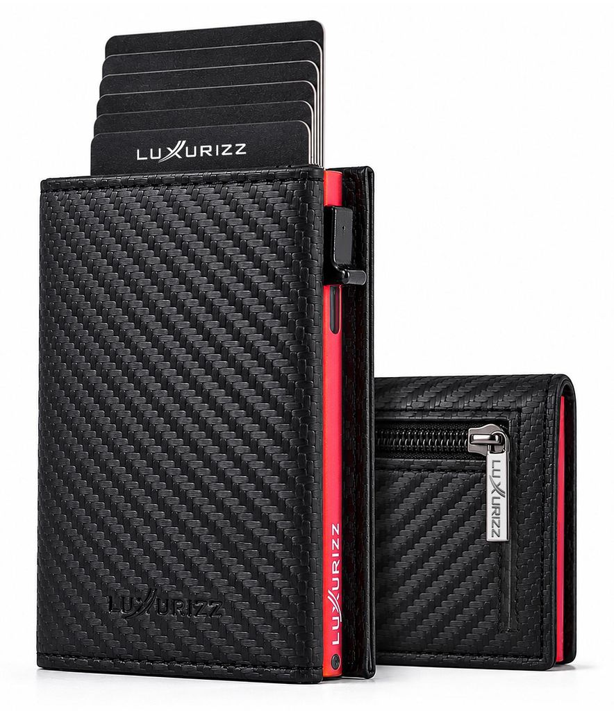 Luxurizz Slim Wallet Herren mit Magnetverschluss, Pop-Up Produktbild 