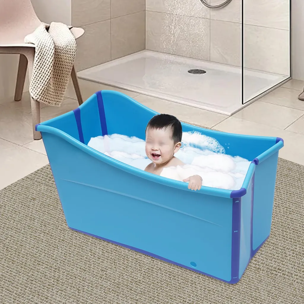 Baignoire pliable gain de place bleu - Solution bain sans travaux - 3