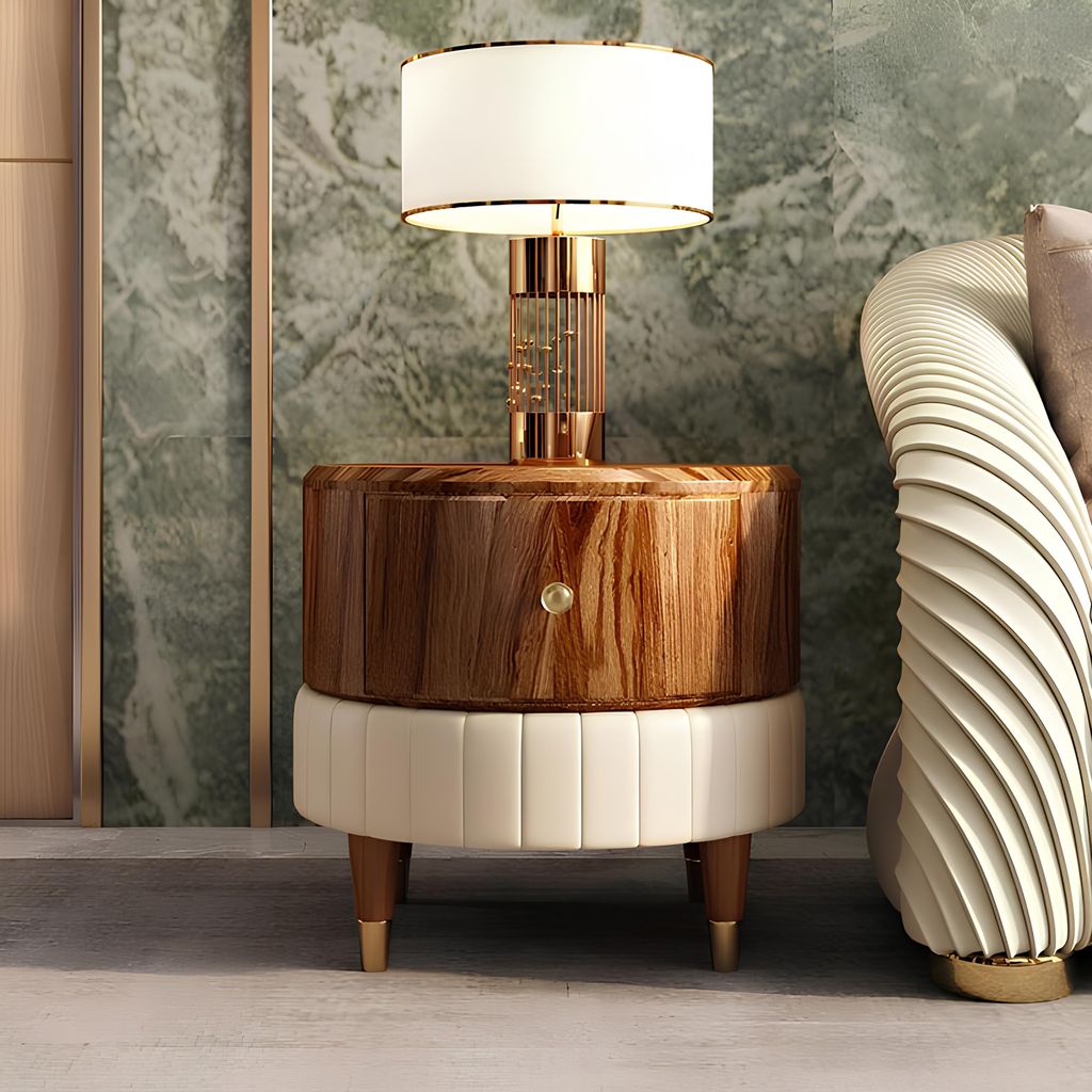 Design Modern Couchtisch Beistelltisch Sofa Wohnzimmer Tisch Leder Design Ф50x55