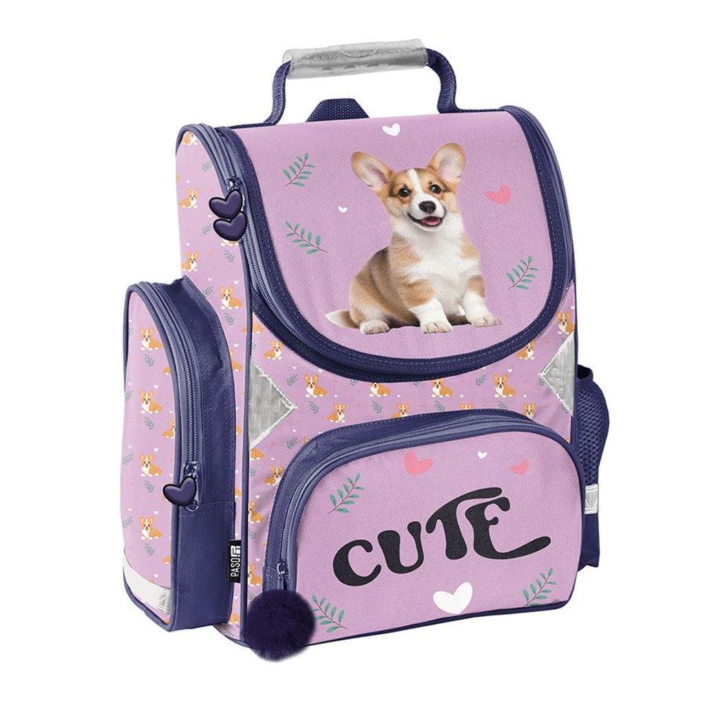 Cartable PASO pour garçons et filles CHIEN corgi Image du produit 