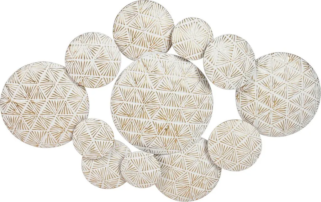 Figurine Home ESPRIT Cercles Blanc Or - Sublimez votre Intérieur Terne
