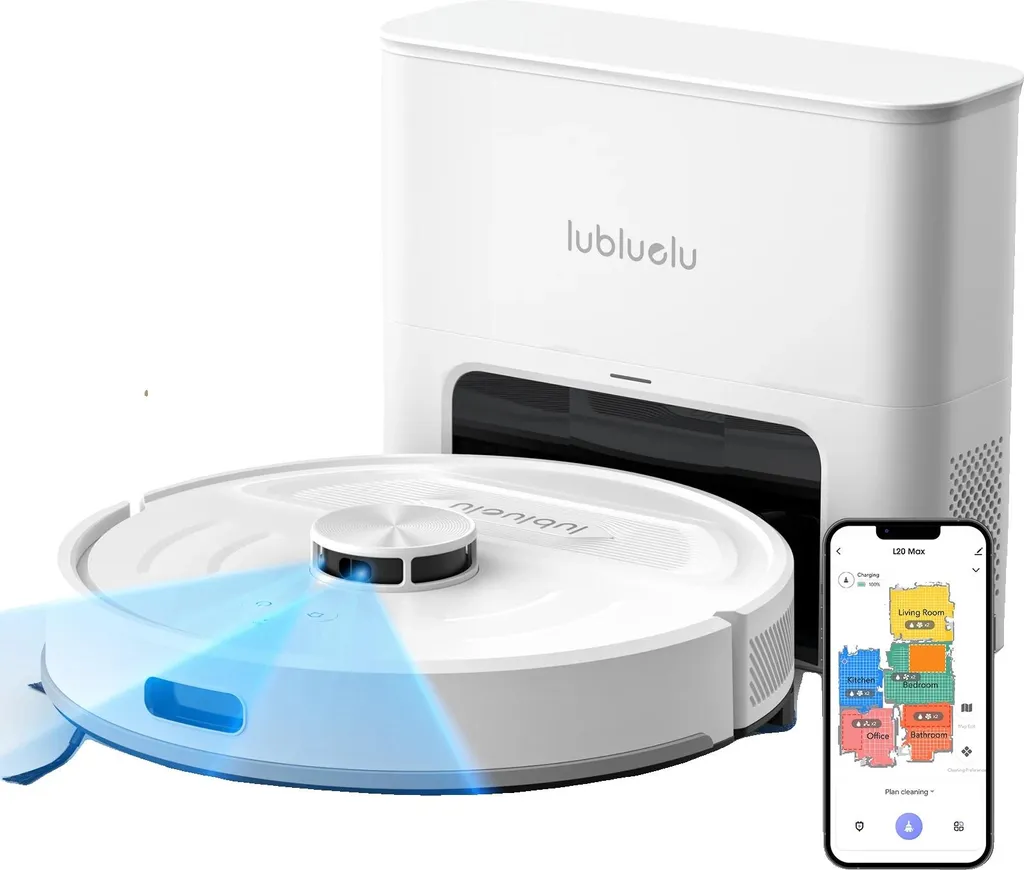 Aspirateur robot L20 Max Blanc LiDAR avec vidage autonome des poussières