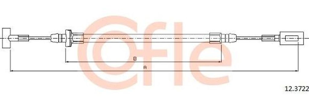 COFLE 12.3722 Seilzug, Handbremse OE 500322988 kompatibel mit Daily