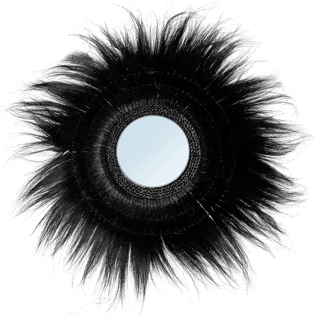 Miroir bois noir 90x90x22cm - Donnez du relief à vos murs vides et ternes