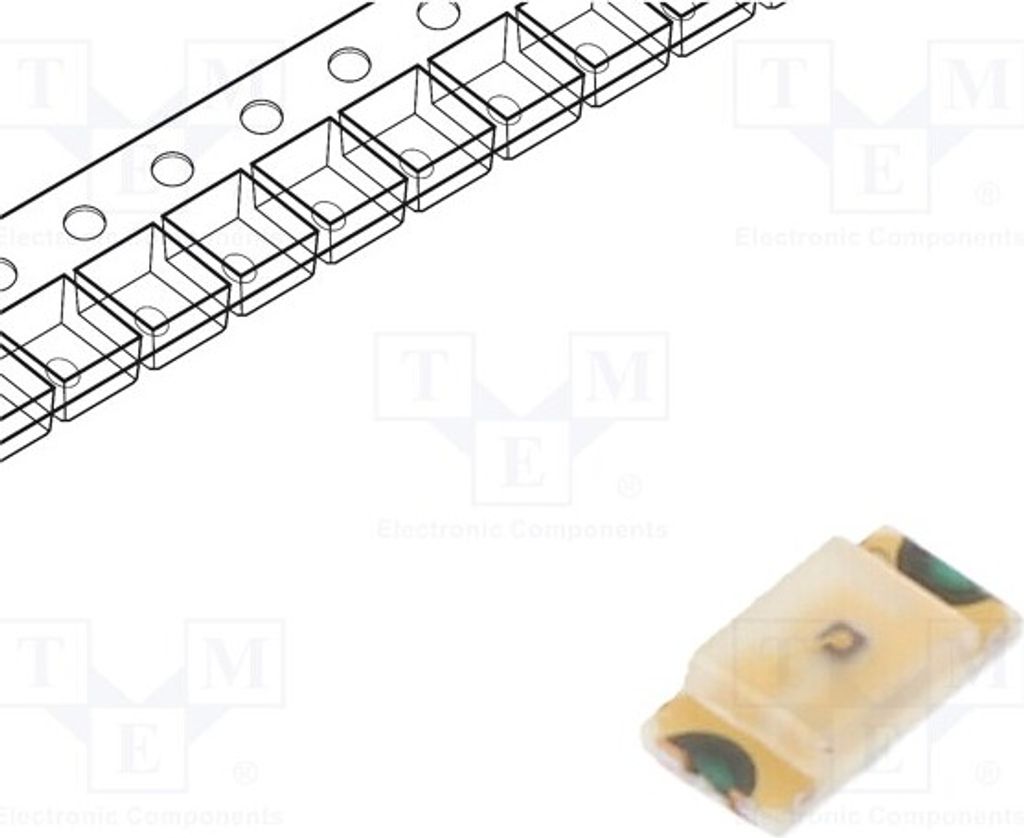 5x LED SMD 1,6x0,8x0,4mm 0603 45÷280mcd 150° 780mlm grün 20mA LG Q396-PS-35-0-20-
