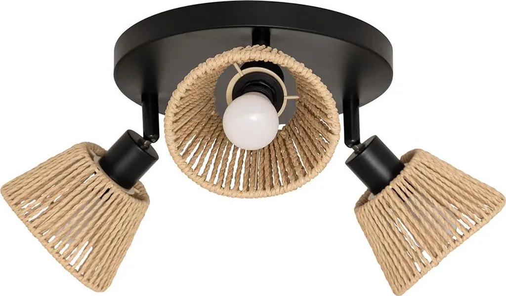 Plafonnier Gildas Naturel en Bambou Design Bohème Chic Eazy Living Ø38