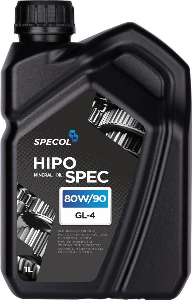 SPECOL 100961 Hipospec Getriebeöl Mineralöl 80W-90 für Schaltgetriebe Differentialgetriebe 1L