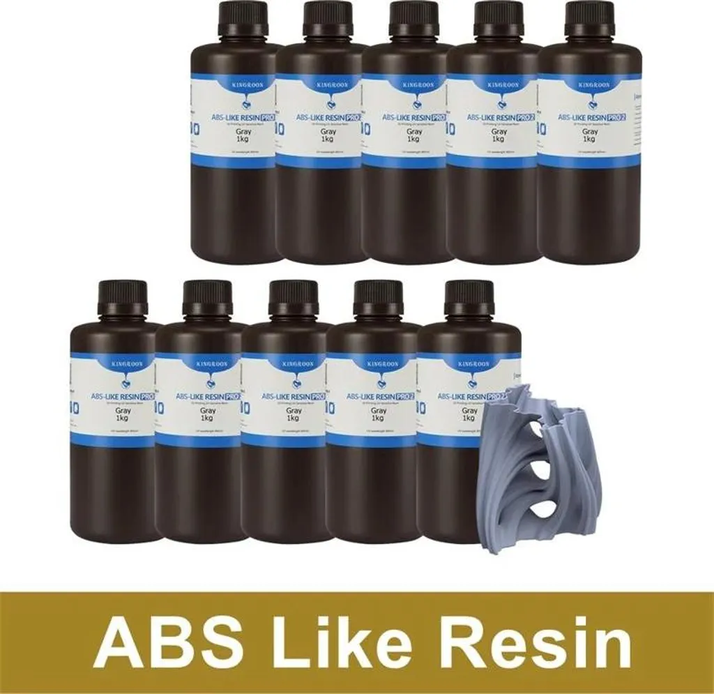 Résine 3D ABS-like Gris 10kg, Haute Précision pour Impression UV LCD