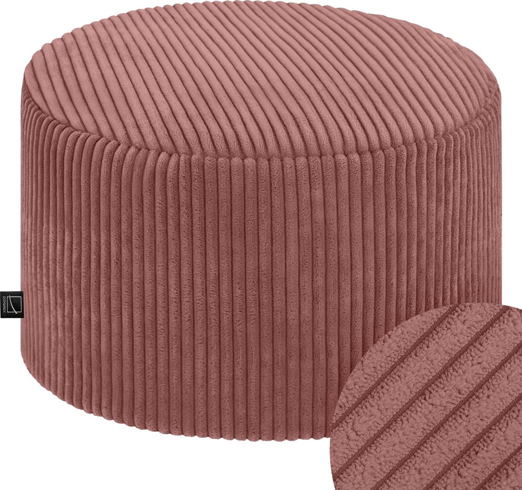 Domarex Sitzpouf rund Ø45x25 cm,Pouf Hocker Wohnzimmer & Produktbild 
