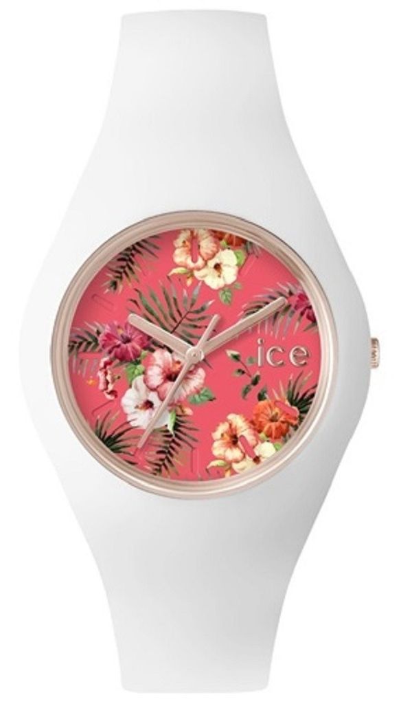 Ice Watch Weiße Damenuhr mit Silikonarmband 001297