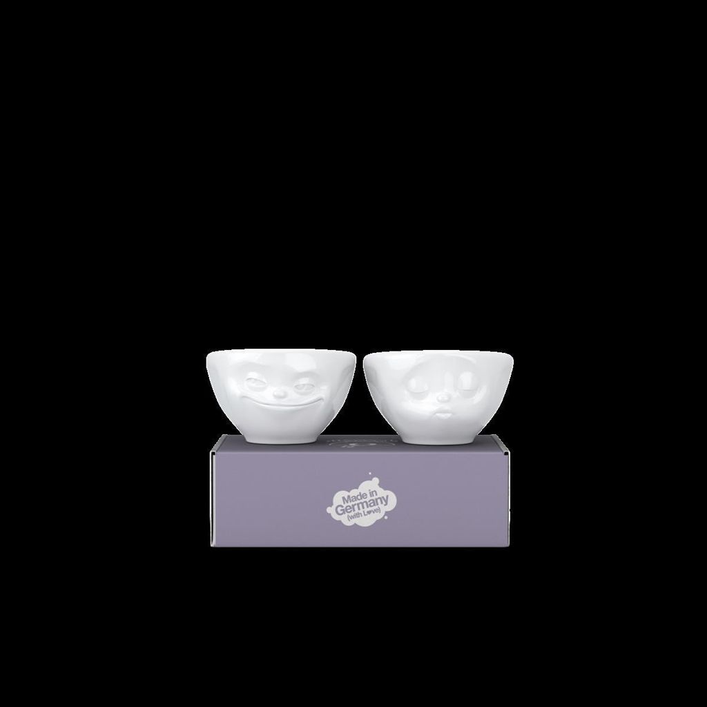 FIFTYEIGHT Schälchen-Set 100ml Grinsend & Küssend weiß Obrázok produktu 