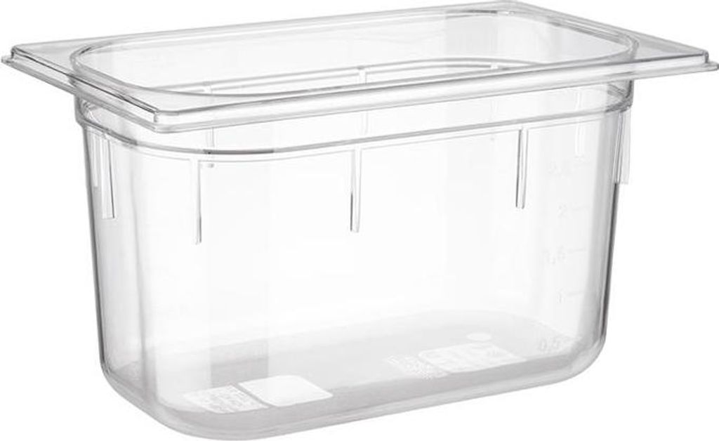 APS 82032 GN 1/4 Behälter, Polycarbonat, 26,5 x 16,2 cm, Tiefe 150 mm, 3,7 Liter