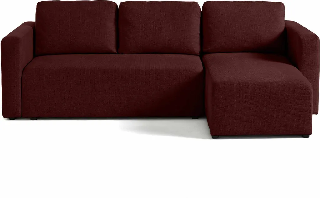 Canapé d'angle réversible 4 places Canopy Best Mobilier en tissu Prune