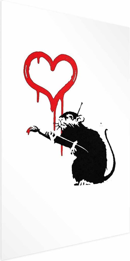 Posterpapier Poster - Love Rat 21x30 cm Streetart g-C-0218-ao-a