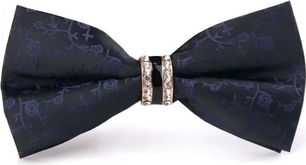 Elegante Fliege Exclusive in Schwarz, Blau mit Muster – Stilvolles Accessoire KP30385