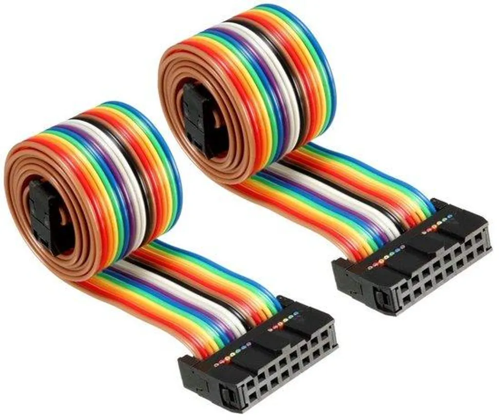 Câble IDC 48 cm arc-en-ciel 2.54 mm contre les erreurs de câblage