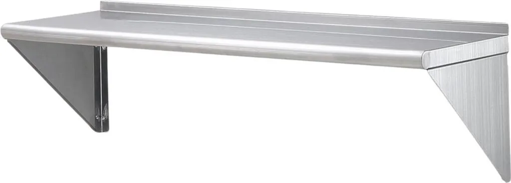 Étagère cuisine inox 180kg suspension murale idéale bocaux et Horeca