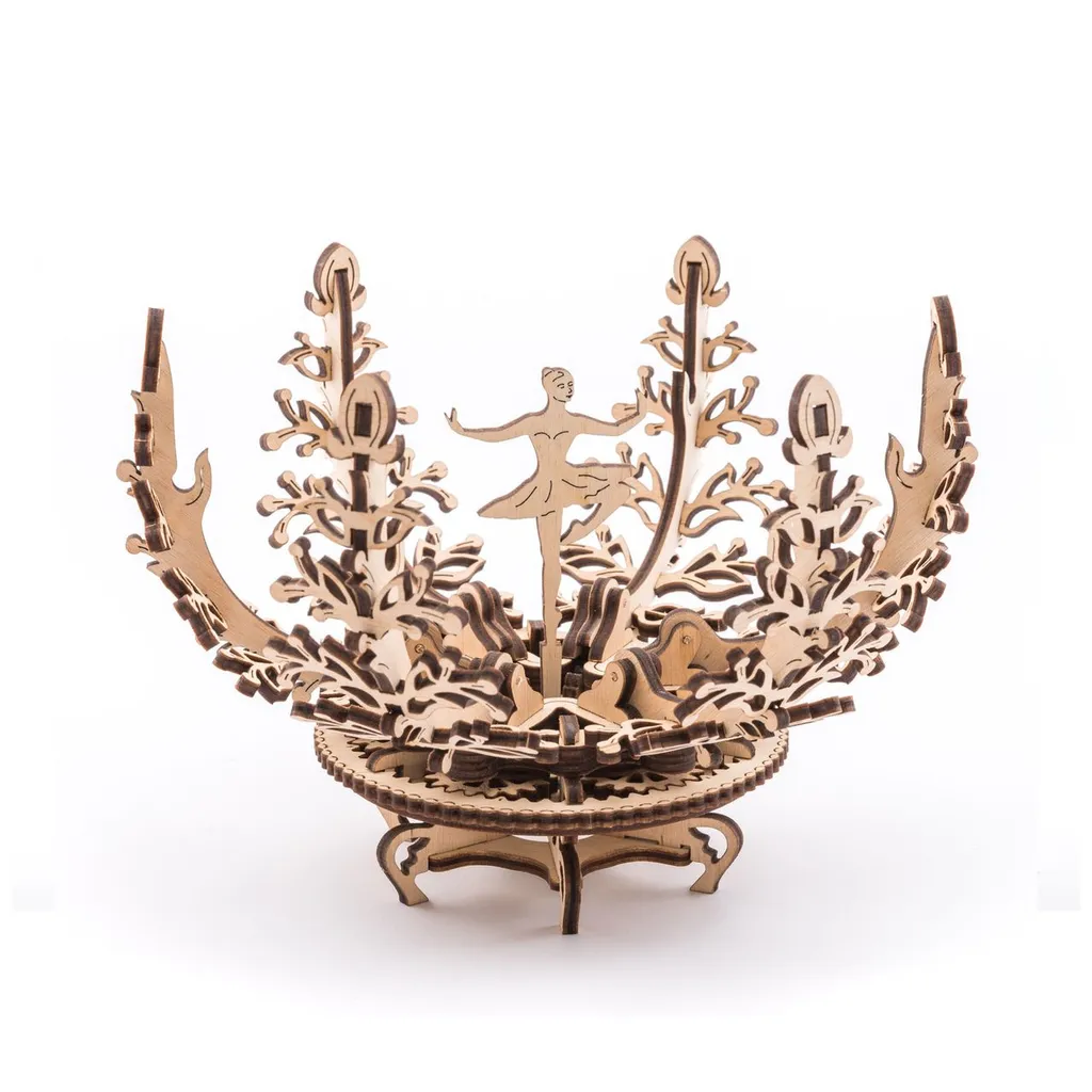 Maquette en bois articulée Fleur Mécanique Ugears - Puzzle 3D créatif