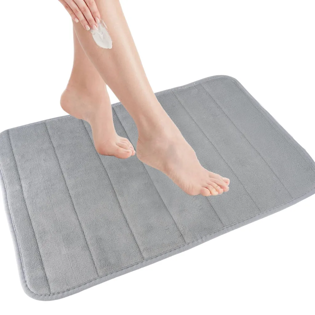 Tapis de sol antidérapant et ultra absorbant gris clair 40 x 60 cm