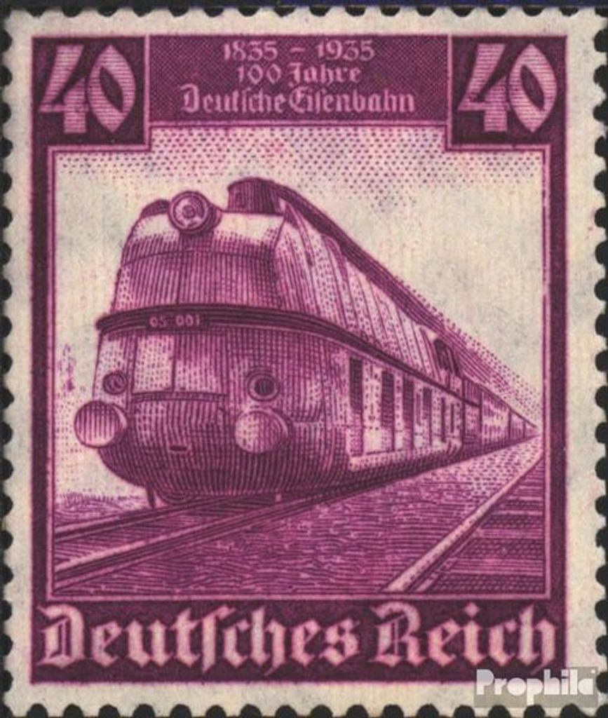 Briefmarken Deutsches Reich 1935 Mi 583 gestempelt 100 Jahre Deutsche Eisenbahnen