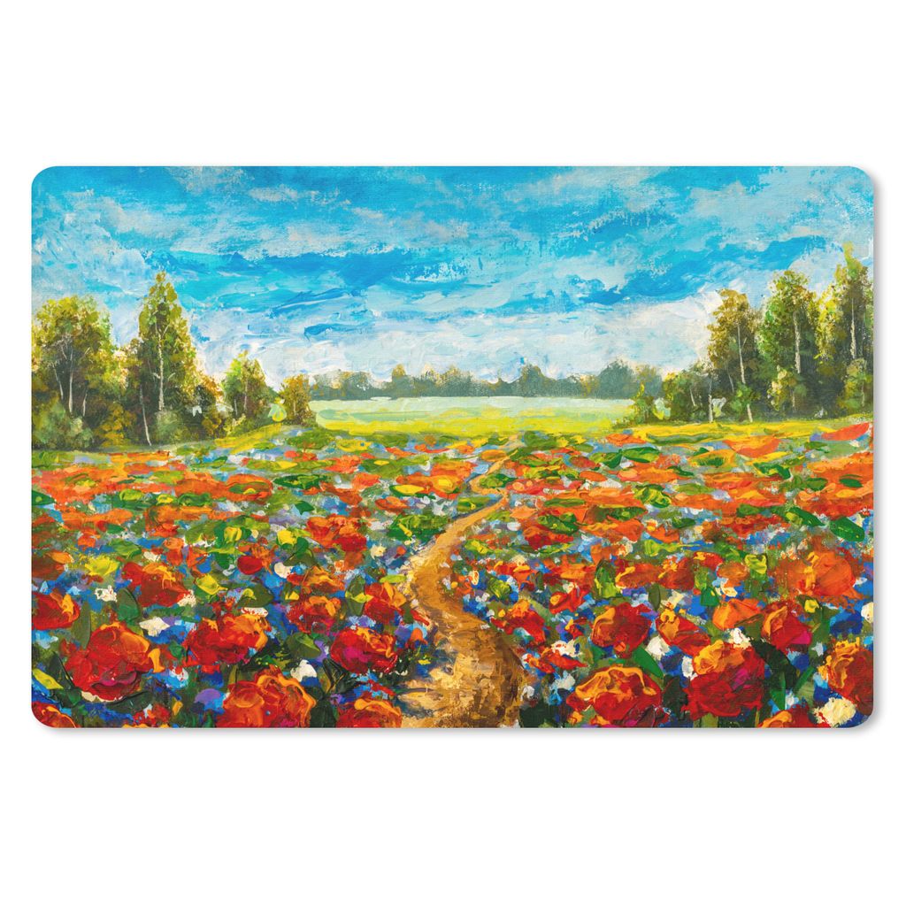 MuchoWow Mauspad Mousepad Ölfarbe - Malerei - Blumen - Landschaft 27x18 cm - Mousepads - Maus Mat - Pad - Mausunterlage - Büroartikel - Desk Ma...