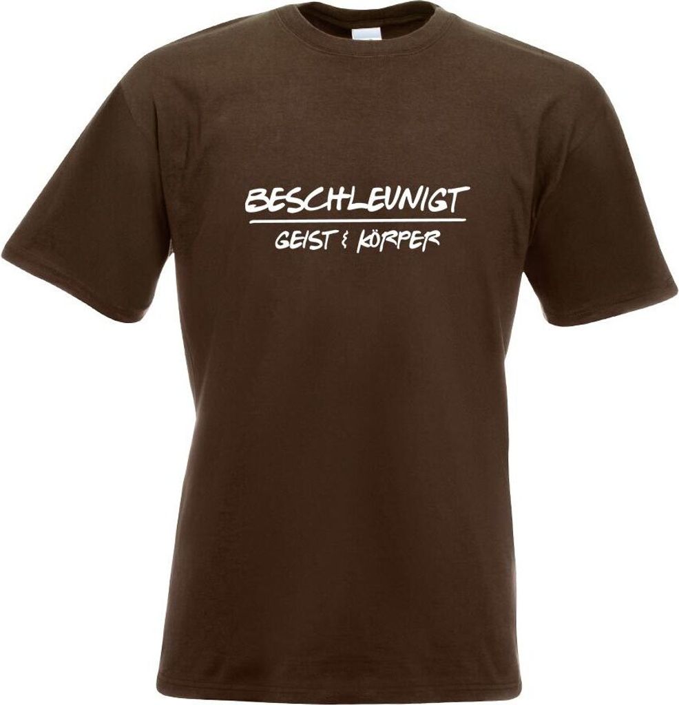 Kiwistar - T-Shirt - Chocolate - Beschleunigt Geist und Körper Fun Motiv Bedruckt Funshirt Design Print - mit Motiv Bedruckt - Funshirt Design - S...