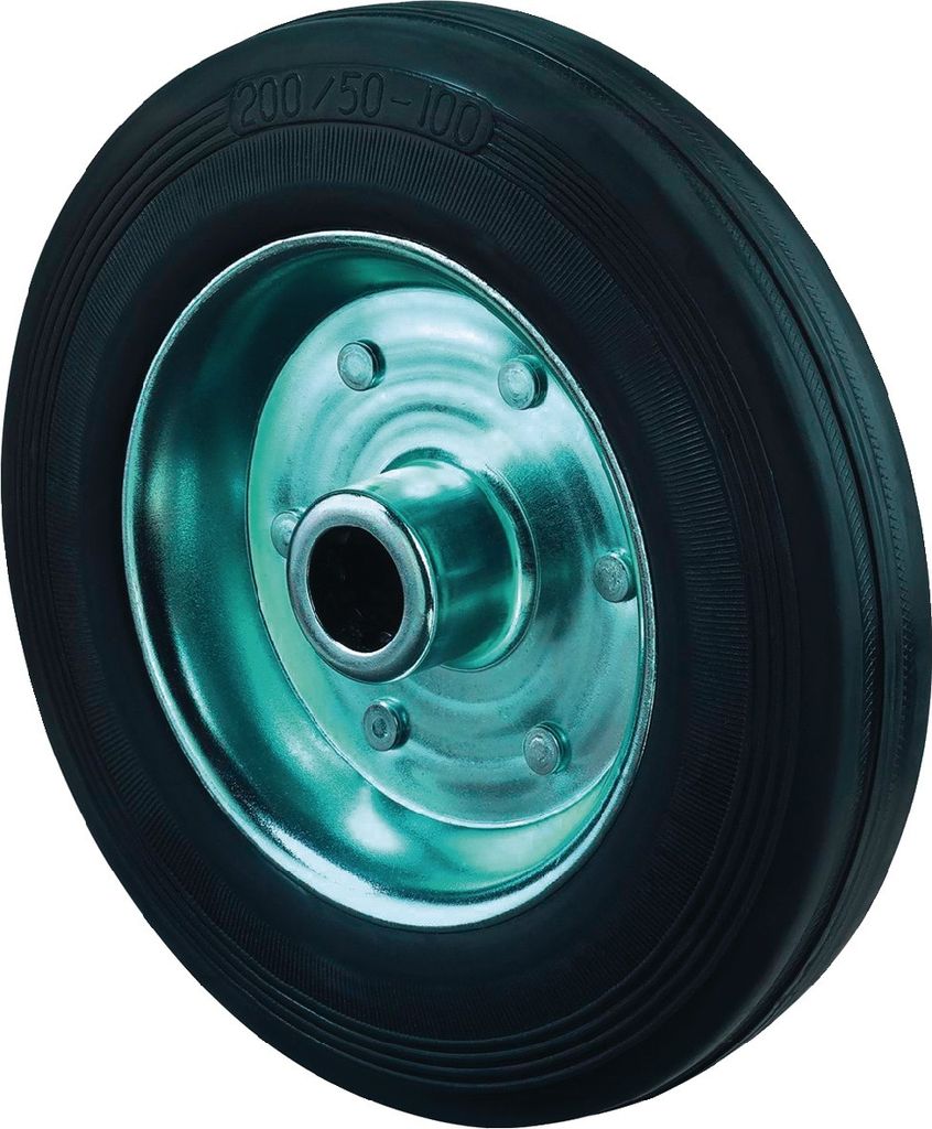 BS Rollen B55125 Ersatzrad Gummi sw125mm 100 kg, schwarz/silber