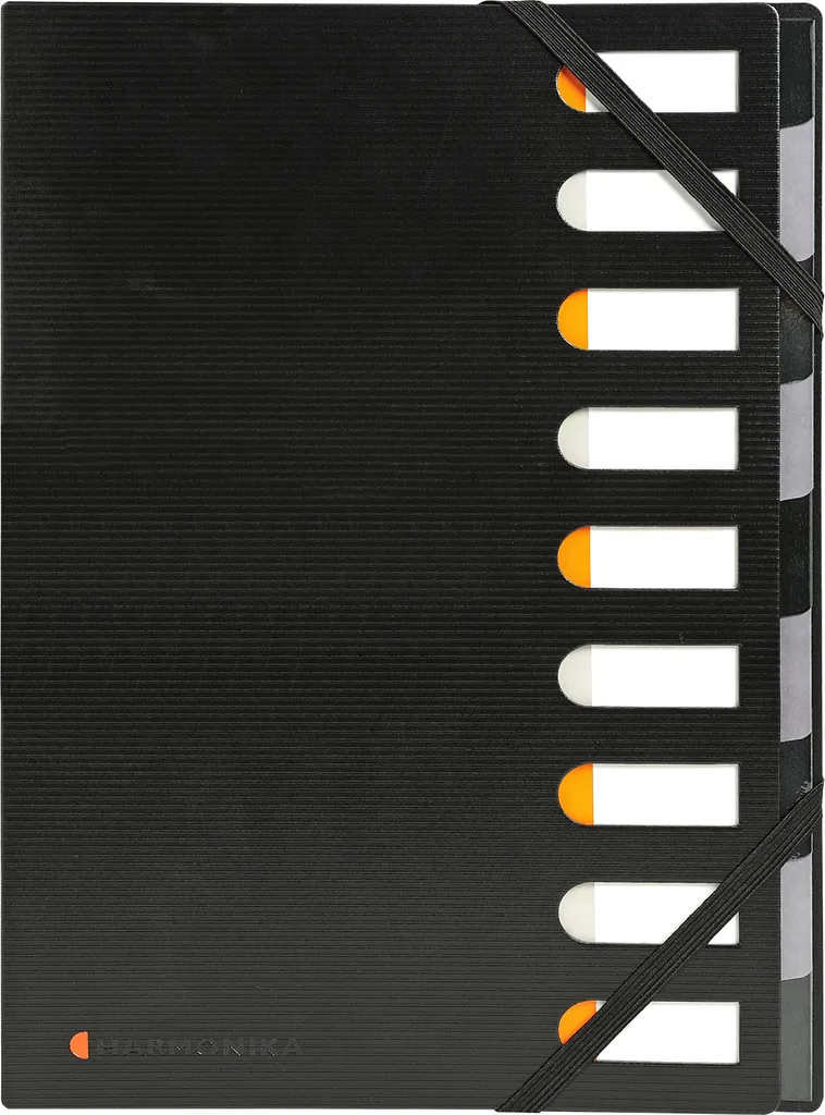 Trieur 9 compartiments Exacompta noir : fini les documents en vrac (x5)