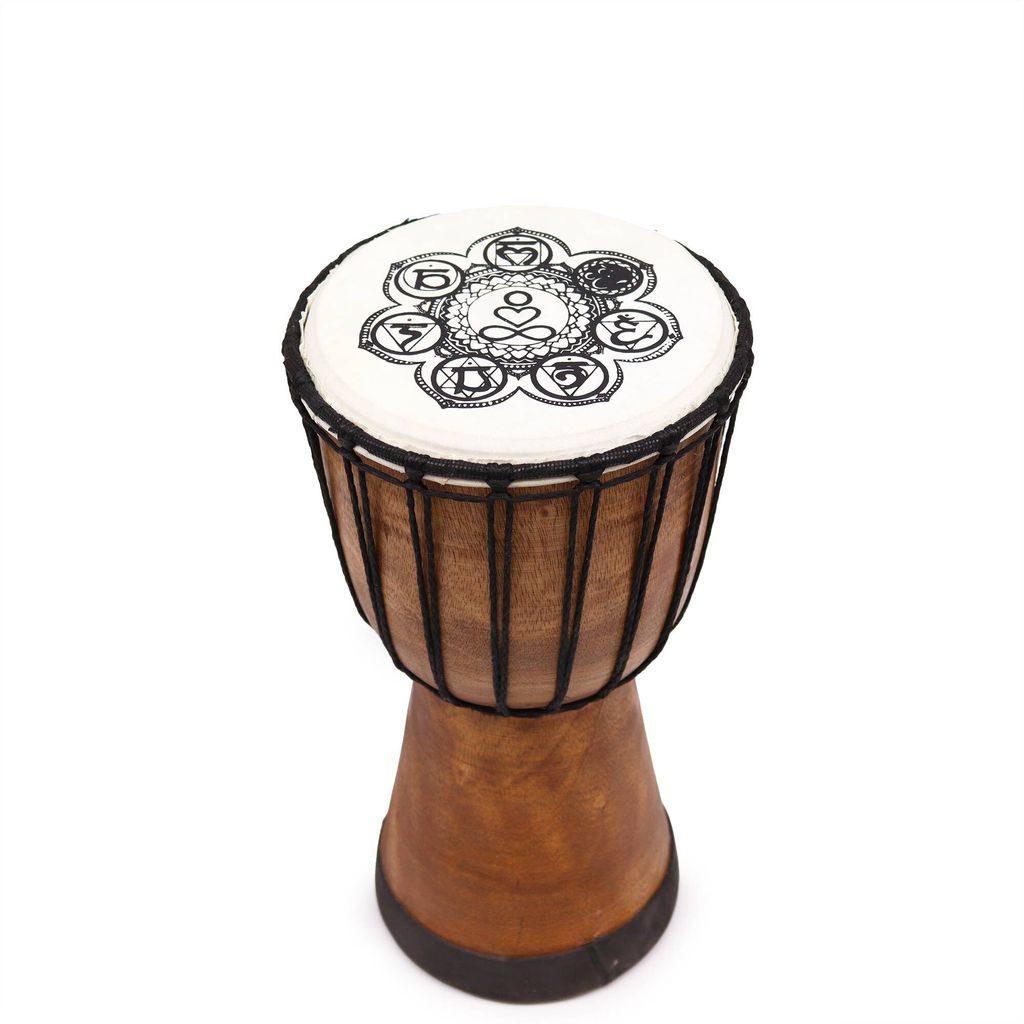 Handgefertigte Djembe-Trommel mit breiter Decke, Motiv Produktbild 