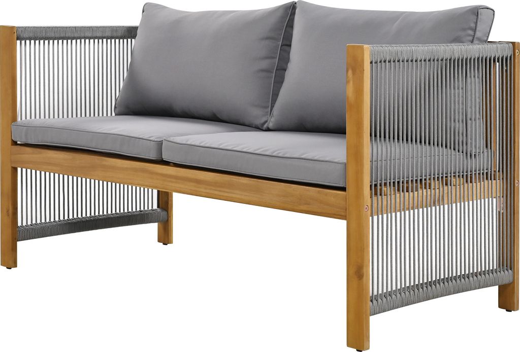 Merax 4-tlg. Gartenlounge-Set, Gartengarnitur aus Holz und Produktbild 5
