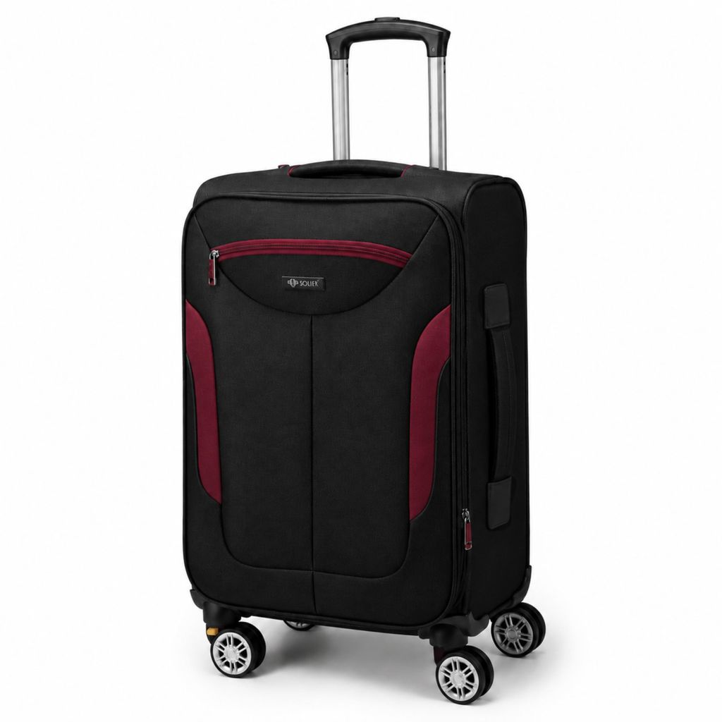 Valise cabine Solier, 25 litres, trolley, 4 roulettes, Image du produit  Image générée par une IA