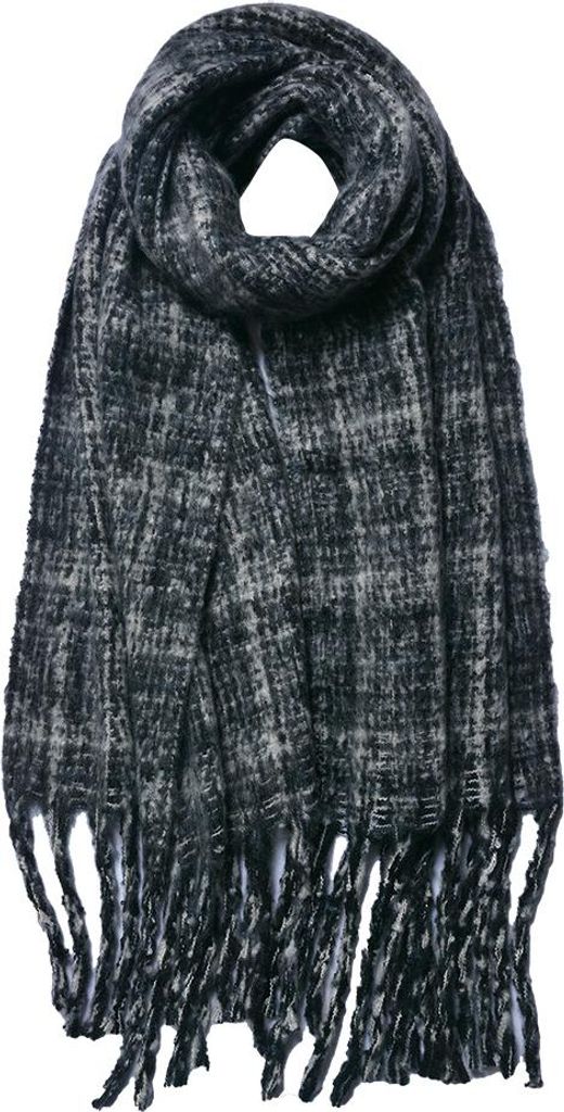 Clayre & Eef Winterschal Damen 40x185 cm Grau Acryl