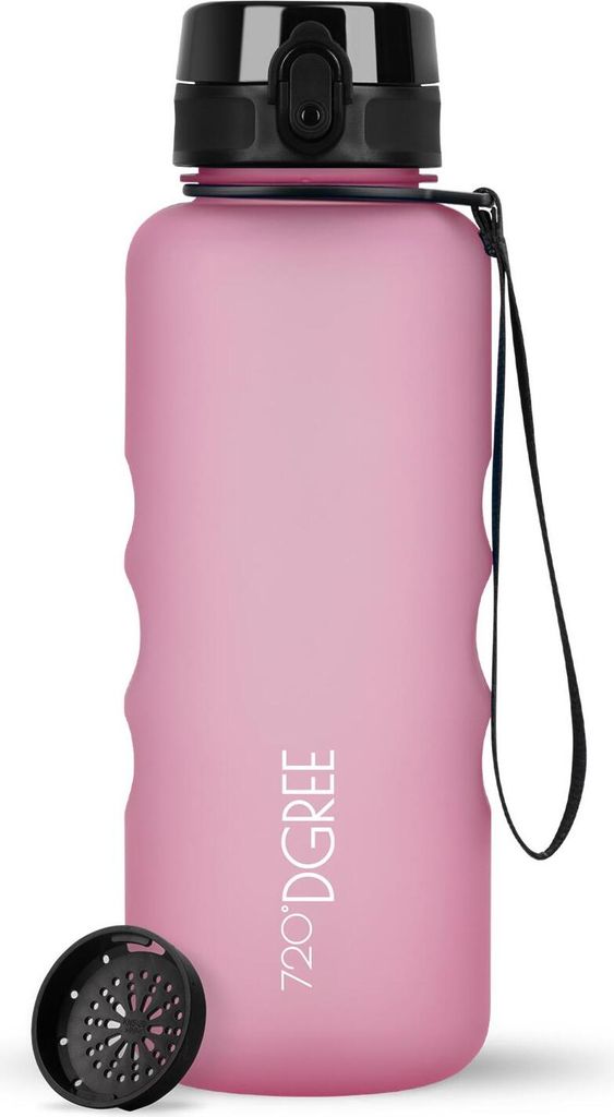 uberBottle softTouch Trinkflasche mit Sieb 1500ml / Rose/ 720DGREE