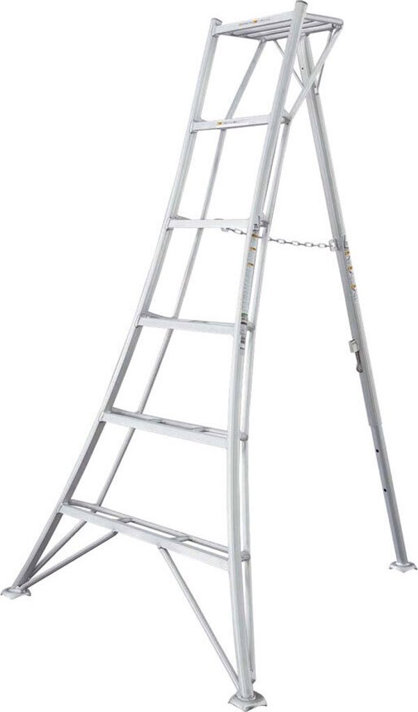 Niwaki Aluminium 3-Holm-Gartenleiter Silber 149x125x183 cm