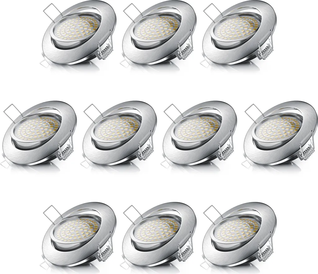Set 10 Faretti LED Brandson Dimmerabili | Alluminio Bianco Caldo 3000K