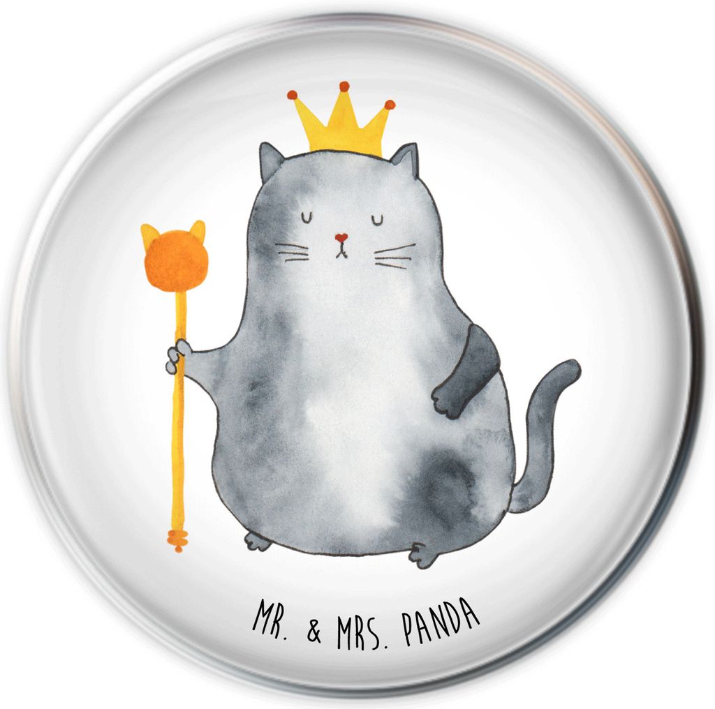 Mr. & Mrs. Panda Waschbecken Stöpsel Katze König - Weiß - Geschenk, Wohnung, Katzen, Katzenmotive, waschbeckenstöpsel, Abfluss-Stopfen, Königl...