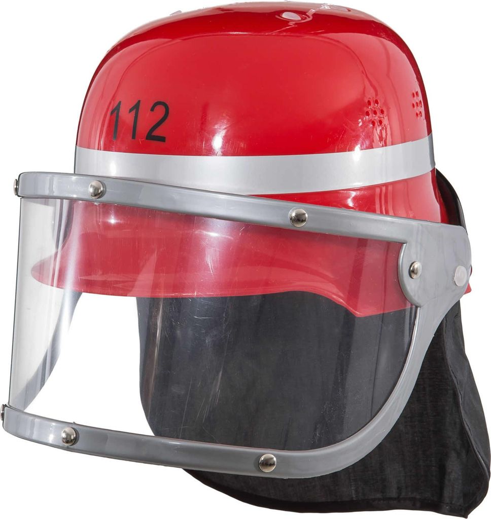 Feuerwehrhelm rot klassisch Feuerwehr Helm Karneval Produktbild 