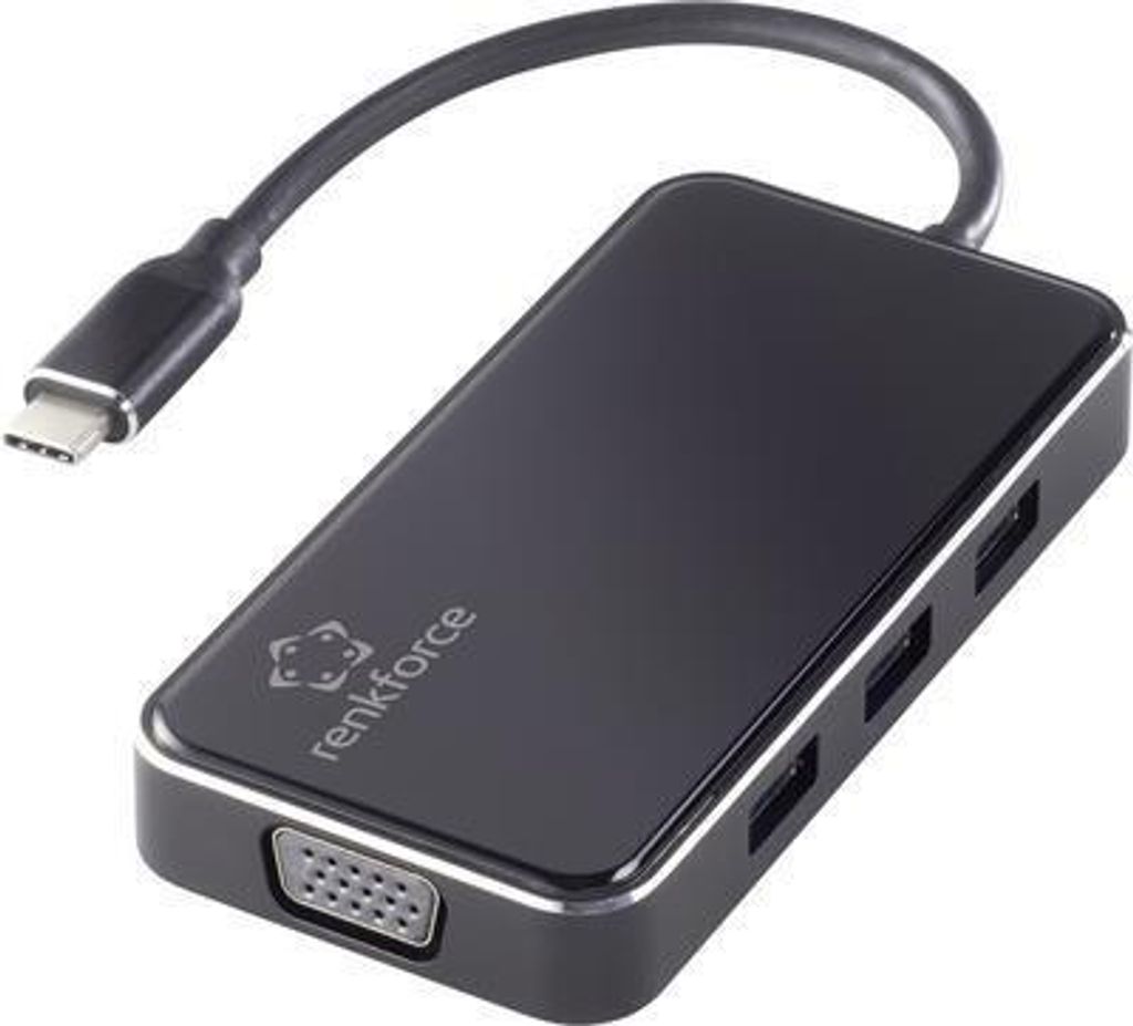 Renkforce USB-C® Dockingstation RF-HUB-230 Passend für Produktbild 