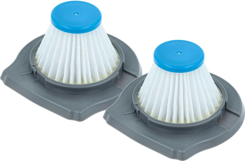 vhbw 2x Feinfilter kompatibel mit Black & Decker Reviva Staubsauger - Luftfilter Blau Grau Weiß