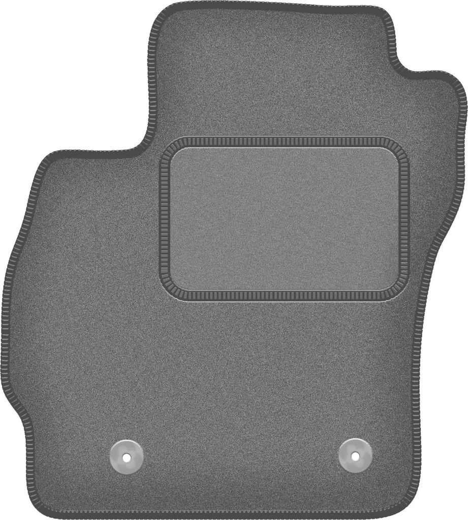 Fahrerfußmatte Velours graphit passend für Mazda 5 II (2010-, Minivan) – mit Befestigungen – passgenau