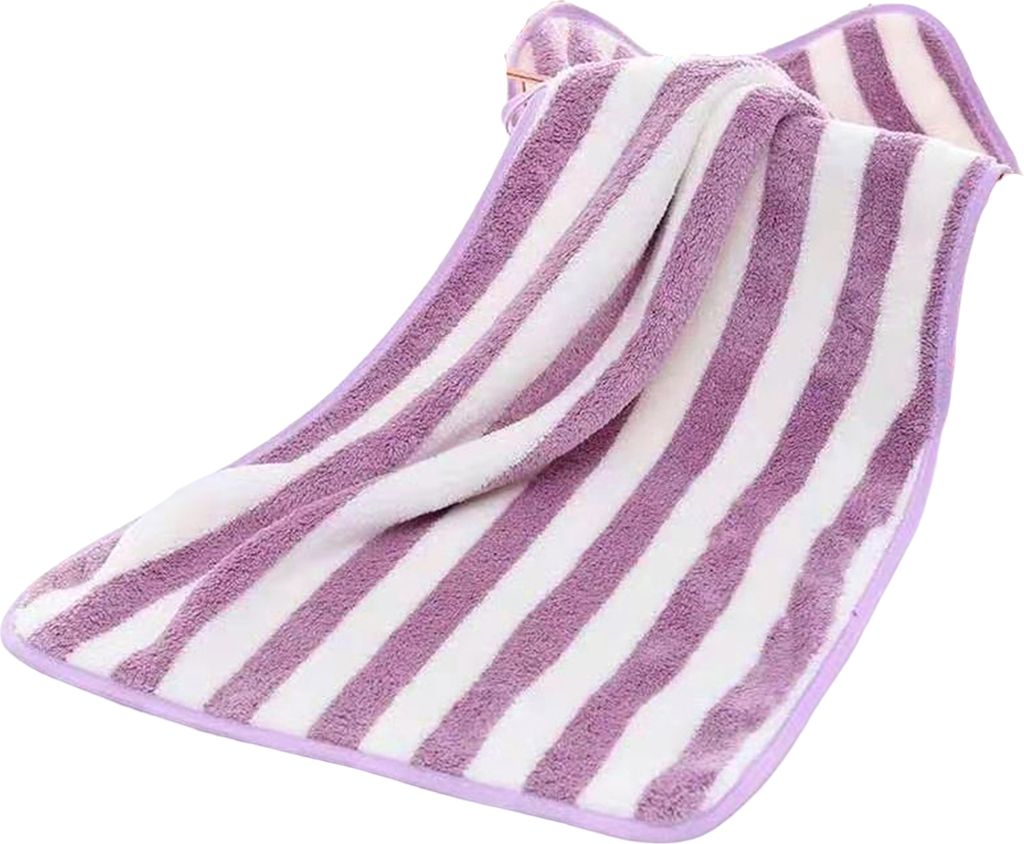 Badetuch, superweich, breit gestreift, lichtecht, sehr saugfähig, ultradick, absorbiert Wasser, Korallensamt, verdicktes Badetuch, Gesichtstuch, W...