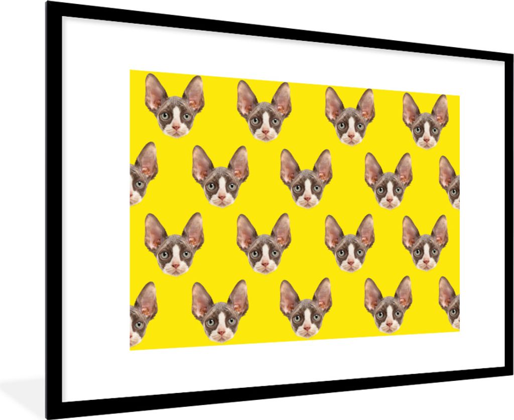 MuchoWow® MuchoWow® Gerahmtes Poster Haustiere - Muster - Produktbild 