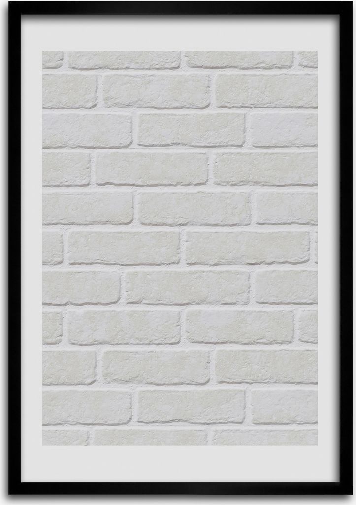 Bild - Bilderrahmen - 50 cm x 70 cm - MDF - Rahmen - Wandkunst Backsteinmauer