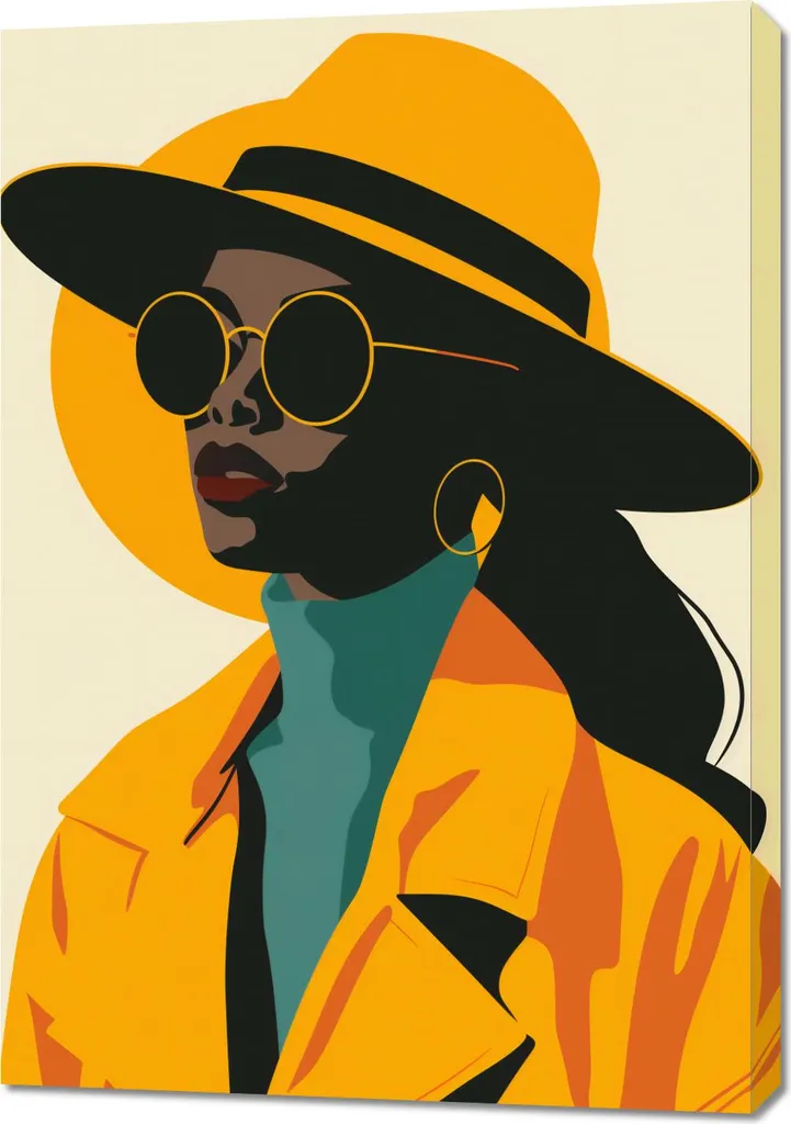 Quadro Giallo Eleganza 70x100 | Decorazione Parete Contemporanea Luxury