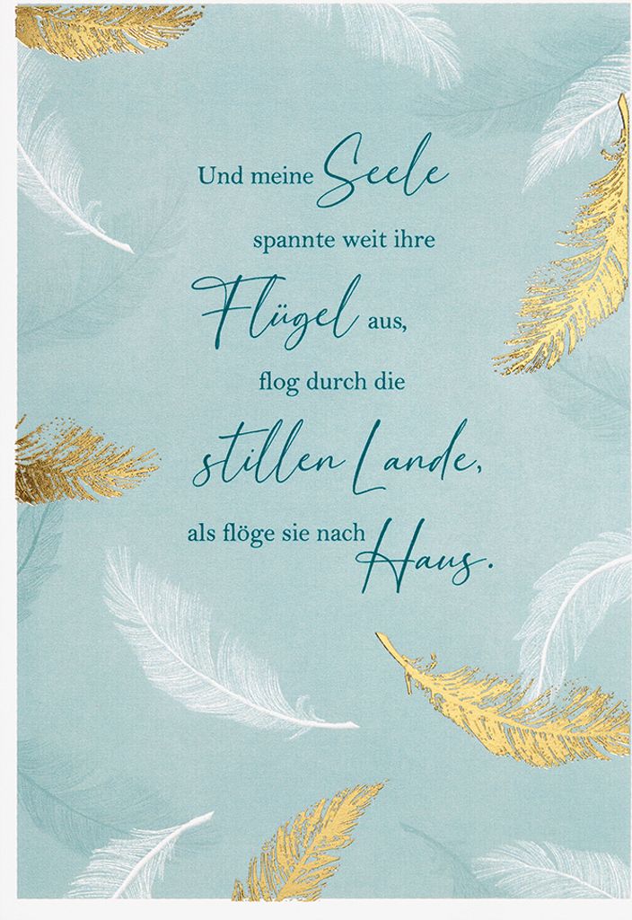 Trauer unverpackt Glückwunschkarte im Format 116 x 166 cm mit Umschl